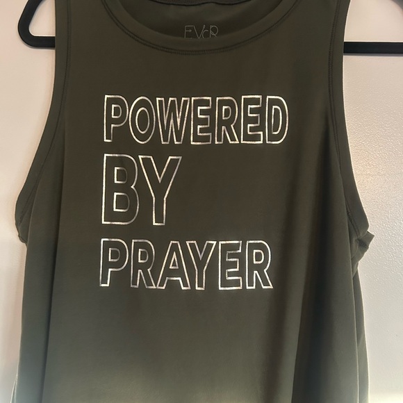 Empowering Olive Green Muscle Tee - Picture 2 of 3